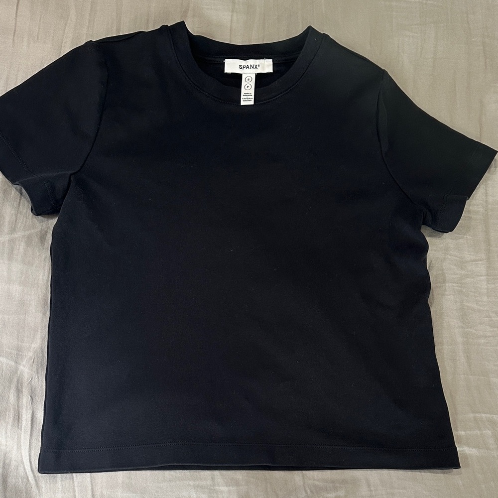 SPANX Black Short Sleeve Tee